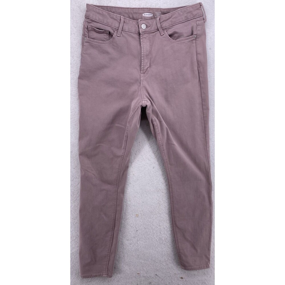 OLD NAVY Rockstar Super Skinny High Rise Jeans Women's Size 10 Pink Casual